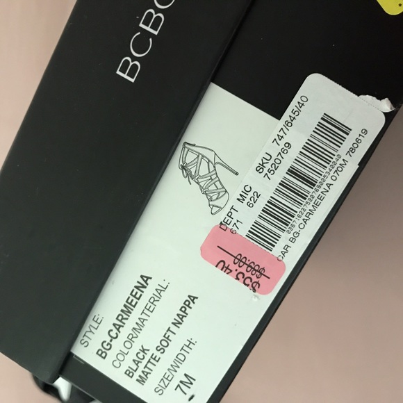 BCBG Black Stiletto lace-up Heels - Picture 6 of 6